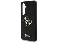 Capa Guess Fixed Glitter Big 4G Metal Logo para Samsung Galaxy S25 Plus preta
