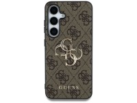 Capa Guess com logo grande 4G e logo cl�ssico para Samsung Galaxy S25 Plus, marrom.