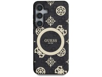 Guess 4G Background Gold Electroplated Peony Pattern MagSafe case for Samsung Galaxy S25 black Guess 4G Background Gold Electroplated Peony Pattern MagSafe case for Samsung Galaxy S25 black