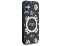 Guess 4G Background Gold Electroplated Peony Pattern MagSafe case for Samsung Galaxy S25 black Guess 4G Background Gold Electroplated Peony Pattern MagSafe case for Samsung Galaxy S25 black