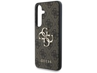 Capa Guess com logo grande 4G e logo cl�ssico para Samsung Galaxy S25 Plus, marrom.
