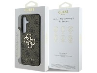 Capa Guess com logo grande 4G e logo cl�ssico para Samsung Galaxy S25 Plus, marrom.