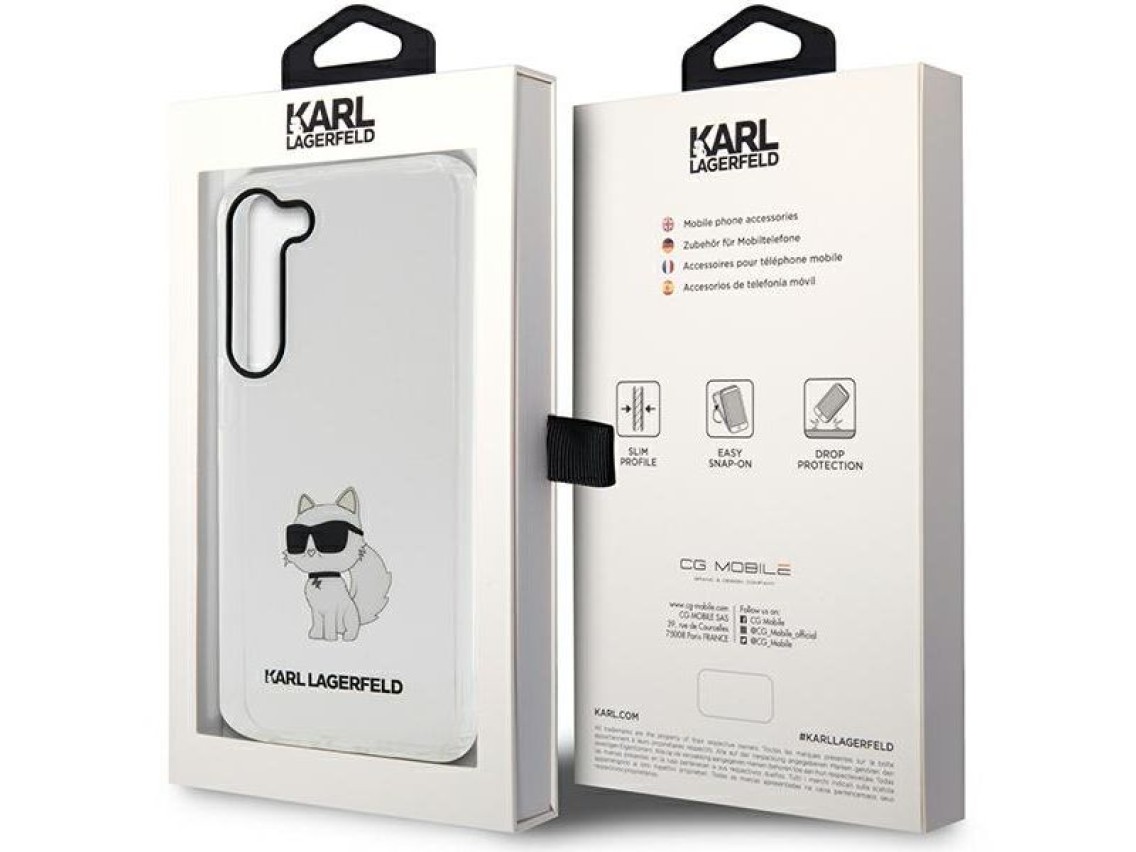 Karl Lagerfeld KLHCS23MHNCHTCT S23+ S916 transparent hardcase Ikonik Choupette