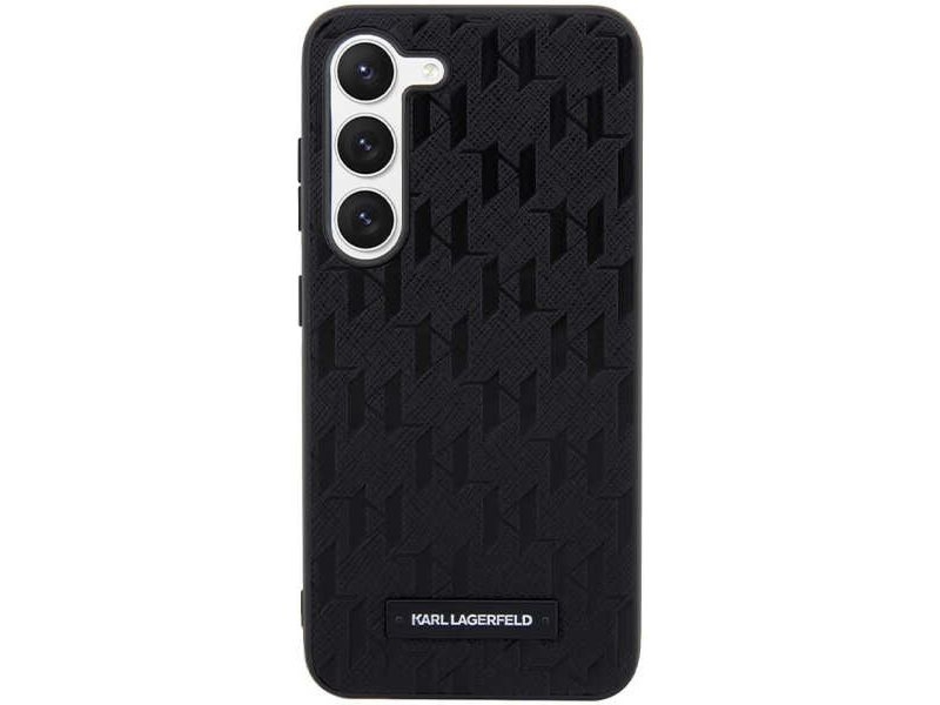 Karl Lagerfeld KLHCS23SSAKLHPK S23 S911 estojo rígido preto/preto Saffiano Mono Metal Logo