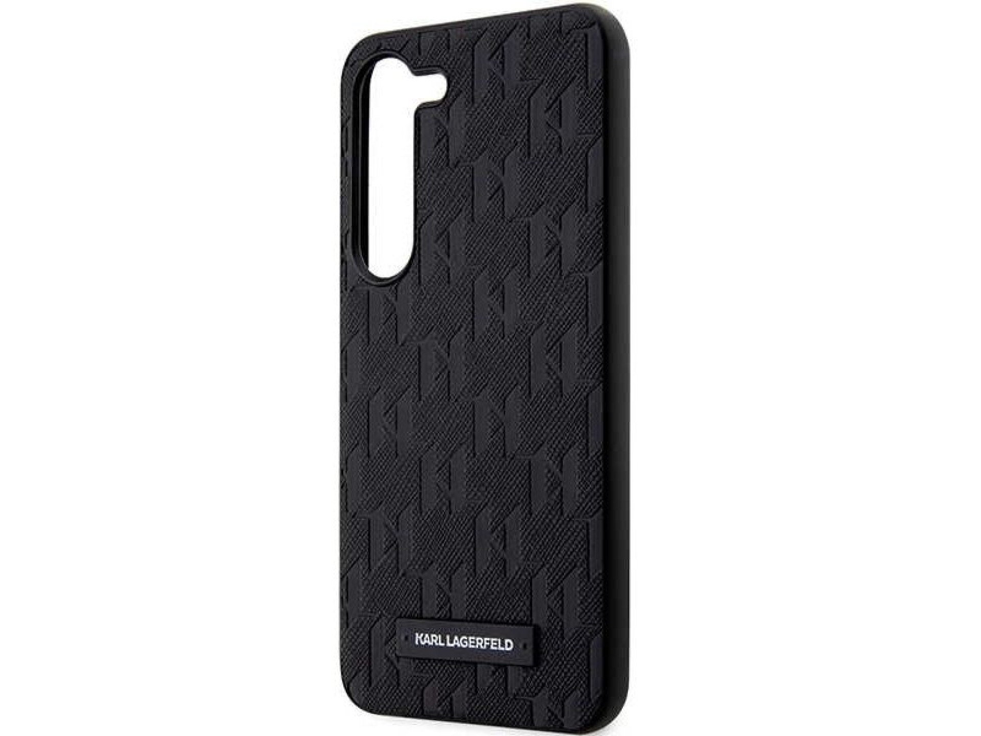Karl Lagerfeld KLHCS23MSAKLHPK S23+ S916 estojo rígido preto/preto Saffiano Mono Metal Logo