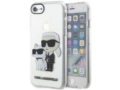 Karl Lagerfeld KLHCI8HNKCTGT iPhone 7/8/ SE 2020 / SE 2022 transparent hardcase Gliter Karl&Choupett
