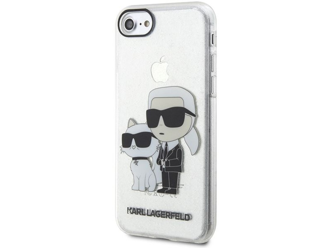 Karl Lagerfeld KLHCI8HNKCTGT iPhone 7/8/ SE 2020 / SE 2022 transparent hardcase Gliter Karl&Choupett