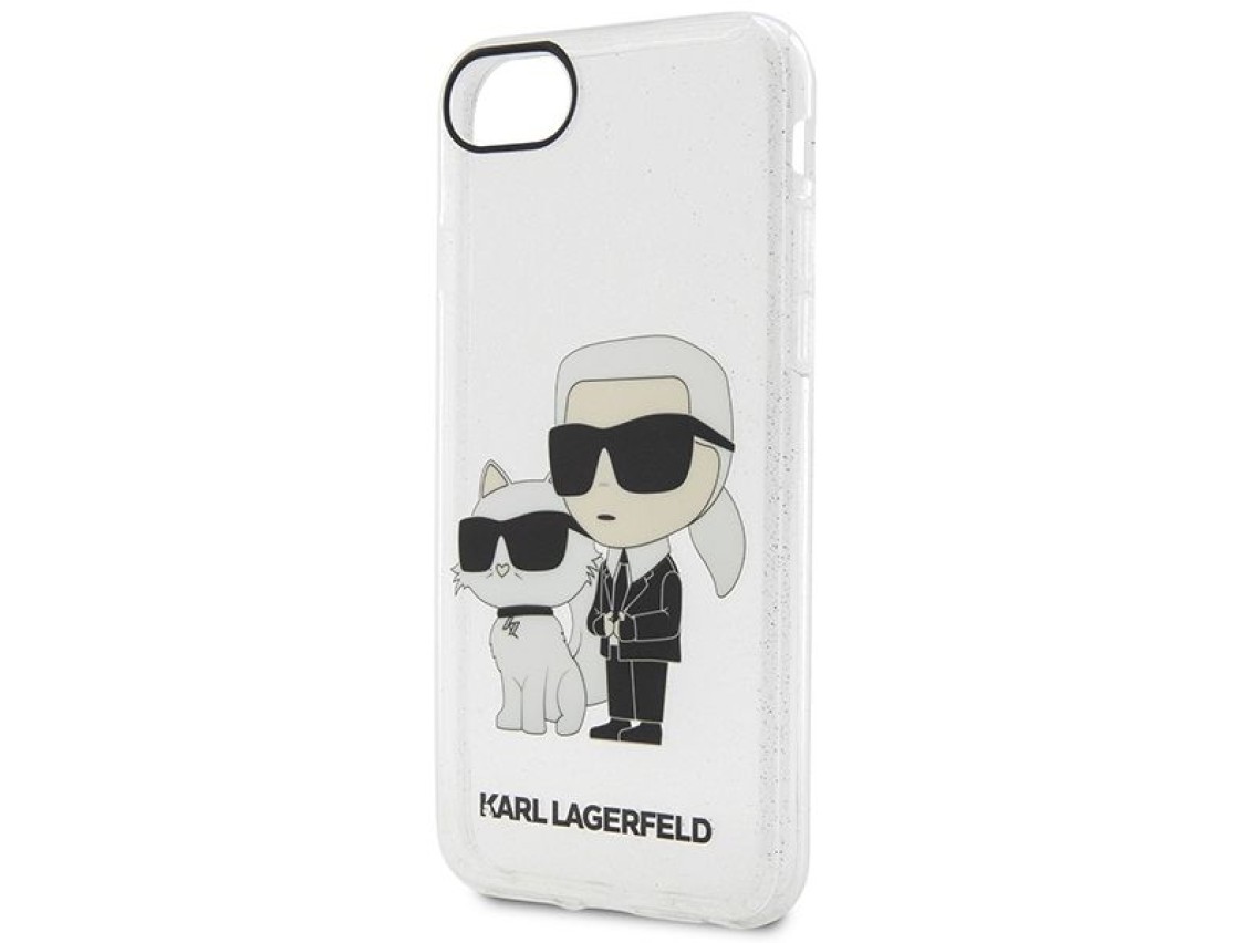 Karl Lagerfeld KLHCI8HNKCTGT iPhone 7/8/ SE 2020 / SE 2022 transparent hardcase Gliter Karl&Choupett