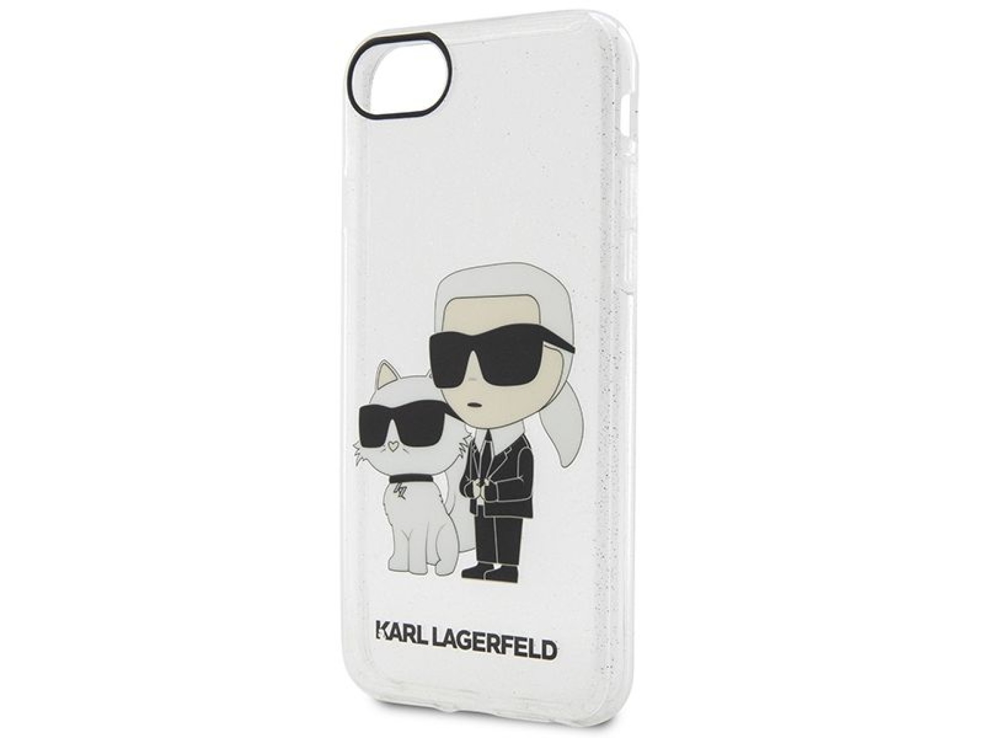 Karl Lagerfeld KLHCI8HNKCTGT iPhone 7/8/ SE 2020 / SE 2022 transparent hardcase Gliter Karl&Choupett