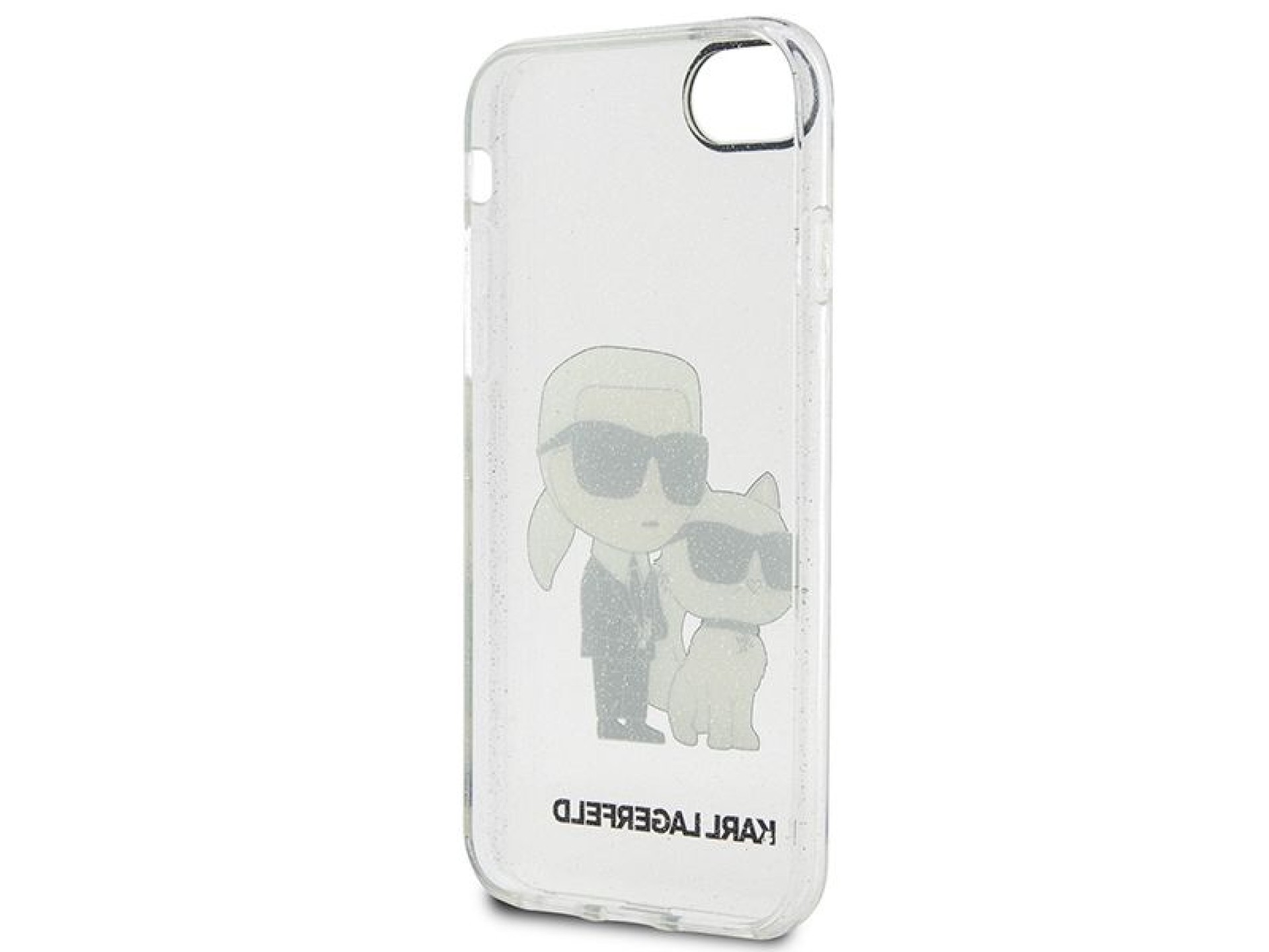 Karl Lagerfeld KLHCI8HNKCTGT iPhone 7/8/ SE 2020 / SE 2022 transparent hardcase Gliter Karl&Choupett
