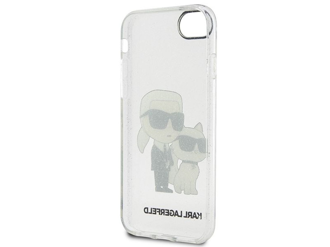 Karl Lagerfeld KLHCI8HNKCTGT iPhone 7/8/ SE 2020 / SE 2022 transparent hardcase Gliter Karl&Choupett