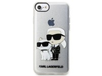 Karl Lagerfeld KLHCI8HNKCTGT iPhone 7/8/ SE 2020 / SE 2022 transparent hardcase Gliter Karl&Choupett