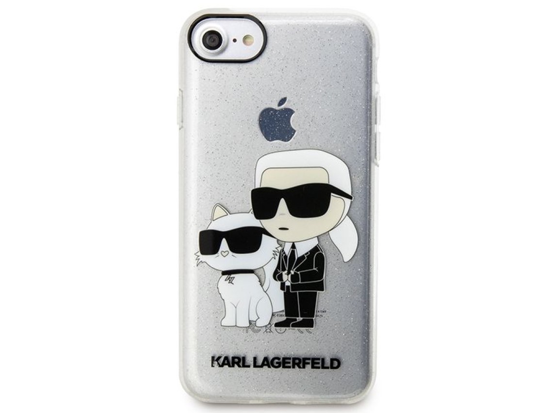 Karl Lagerfeld KLHCI8HNKCTGT iPhone 7/8/ SE 2020 / SE 2022 transparent hardcase Gliter Karl&Choupett