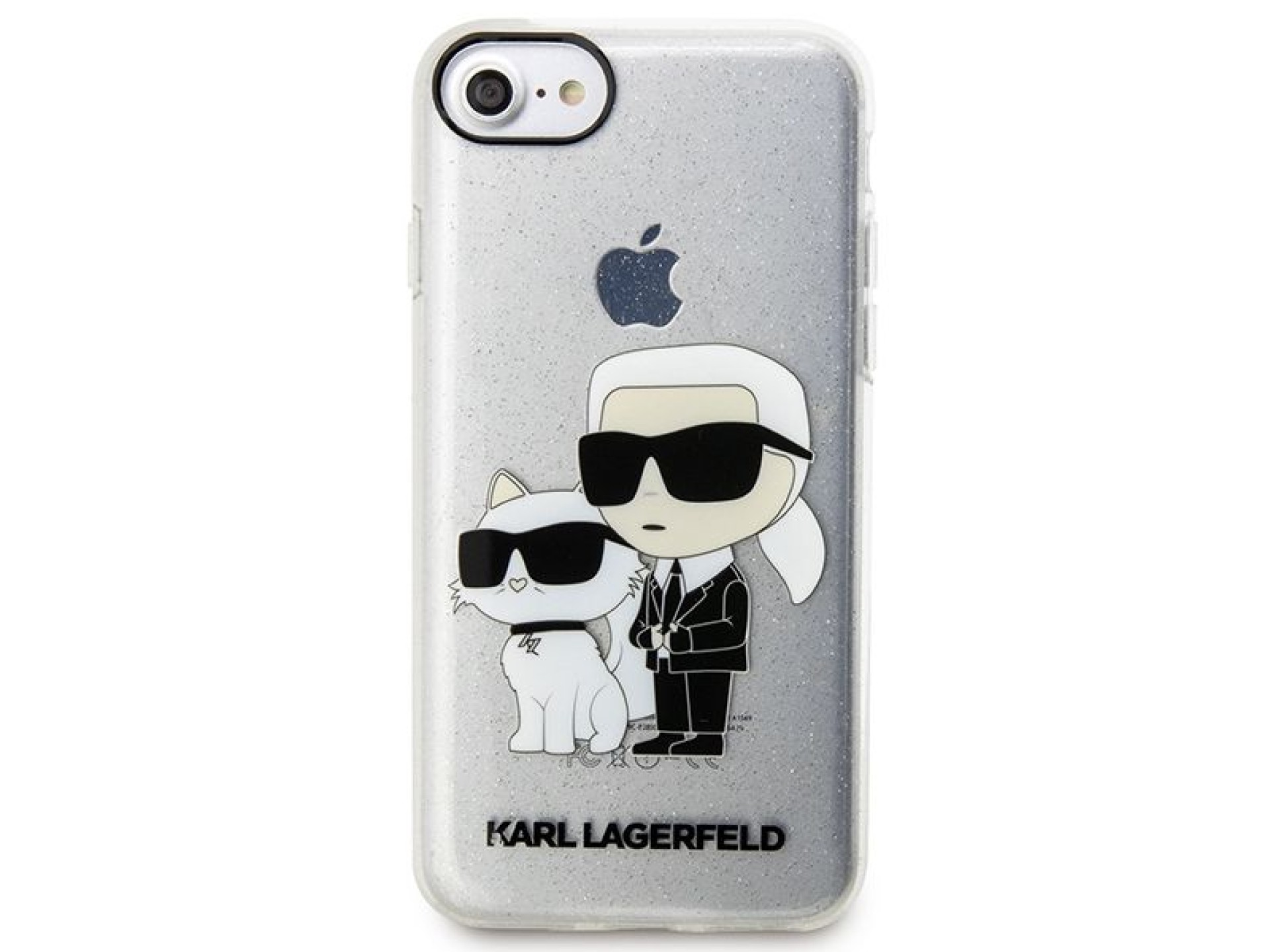 Karl Lagerfeld KLHCI8HNKCTGT iPhone 7/8/ SE 2020 / SE 2022 transparent hardcase Gliter Karl&Choupett