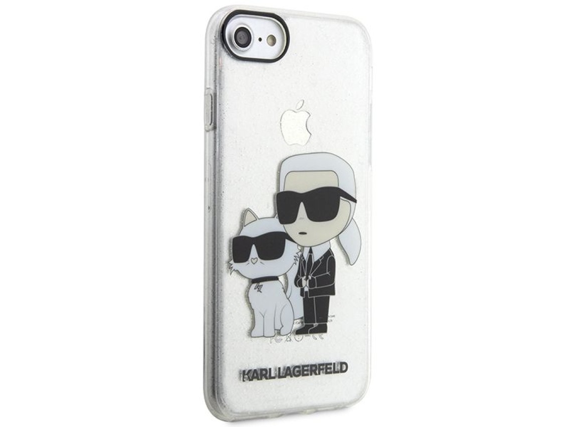 Karl Lagerfeld KLHCI8HNKCTGT iPhone 7/8/ SE 2020 / SE 2022 transparent hardcase Gliter Karl&Choupett