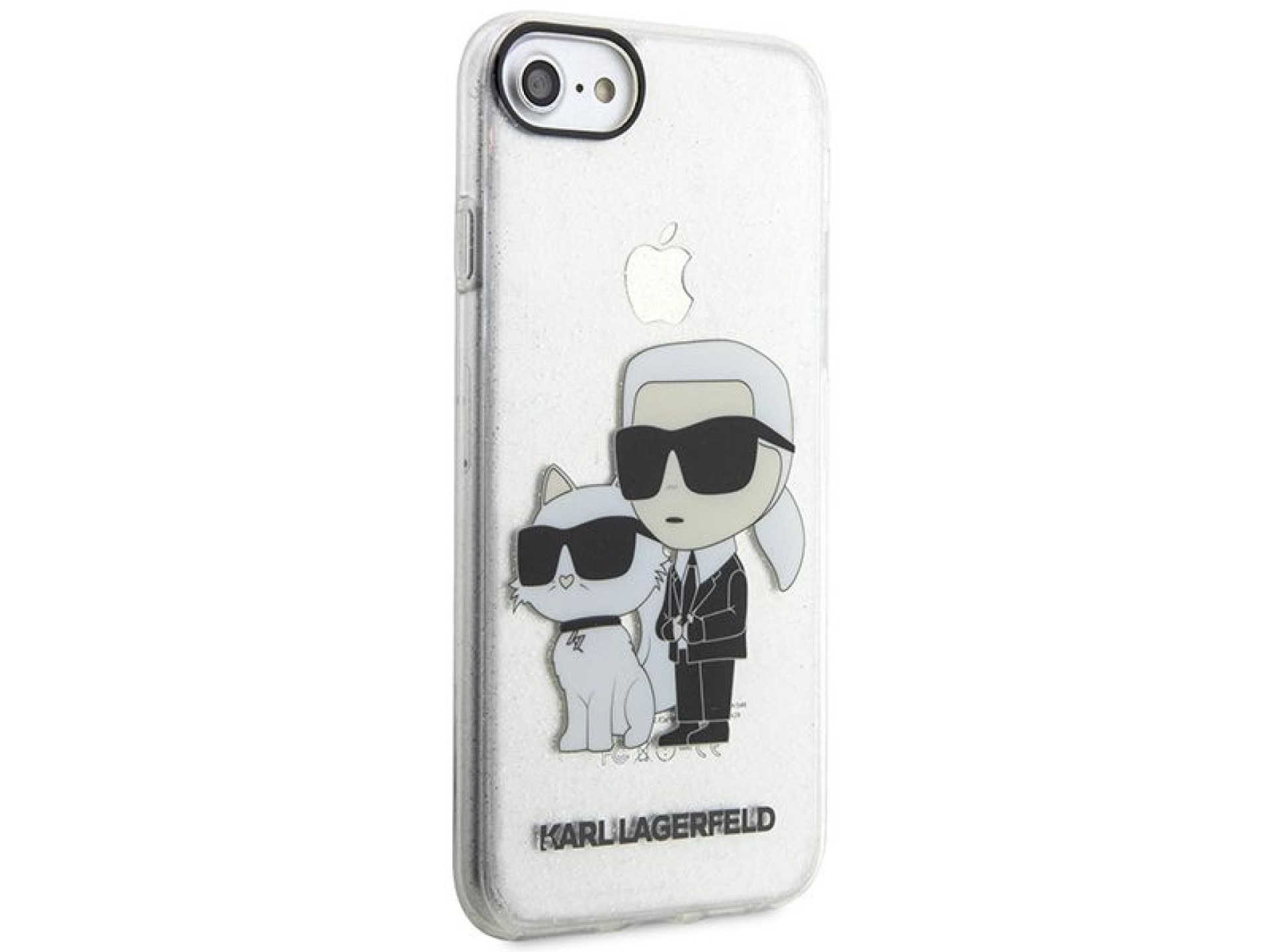 Karl Lagerfeld KLHCI8HNKCTGT iPhone 7/8/ SE 2020 / SE 2022 transparent hardcase Gliter Karl&Choupett