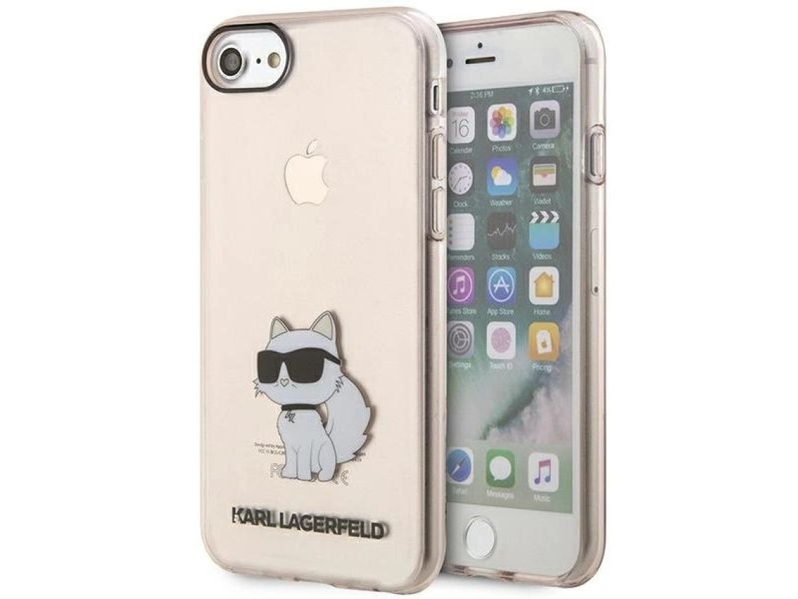 Karl Lagerfeld KLHCI8HNCHTCP iPhone 7/8/ SE 2020 / SE 2022 capa rígida rosa/rosa Ikonik Choupette