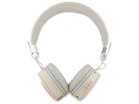 Guess Bluetooth on-ear headphones ENC GUBH70PGTSPSE beige/beige Grained Classic Round Shape Guess Bluetooth on-ear headphones ENC GUBH70PGTSPSE beige/beige Grained Classic Round Shape