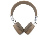 Fones de ouvido Guess Bluetooth ENC GUBH70PGTSPSW marrom texturizado, formato clássico redondo. Fones de ouvido Guess Bluetooth ENC GUBH70PGTSPSW marrom texturizado, formato clássico redondo.
