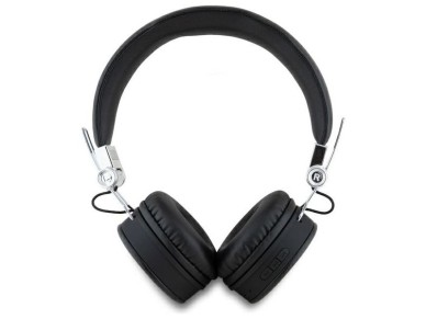 Auriculares supraaurales Bluetooth Guess ENC GUBH70PGTSPSK, color negro/negro, dise�o cl�sico redond