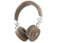 Auriculares Bluetooth Guess ENC GUBH70PGTSPSW, color marr�n con acabado granulado, forma redonda cl�