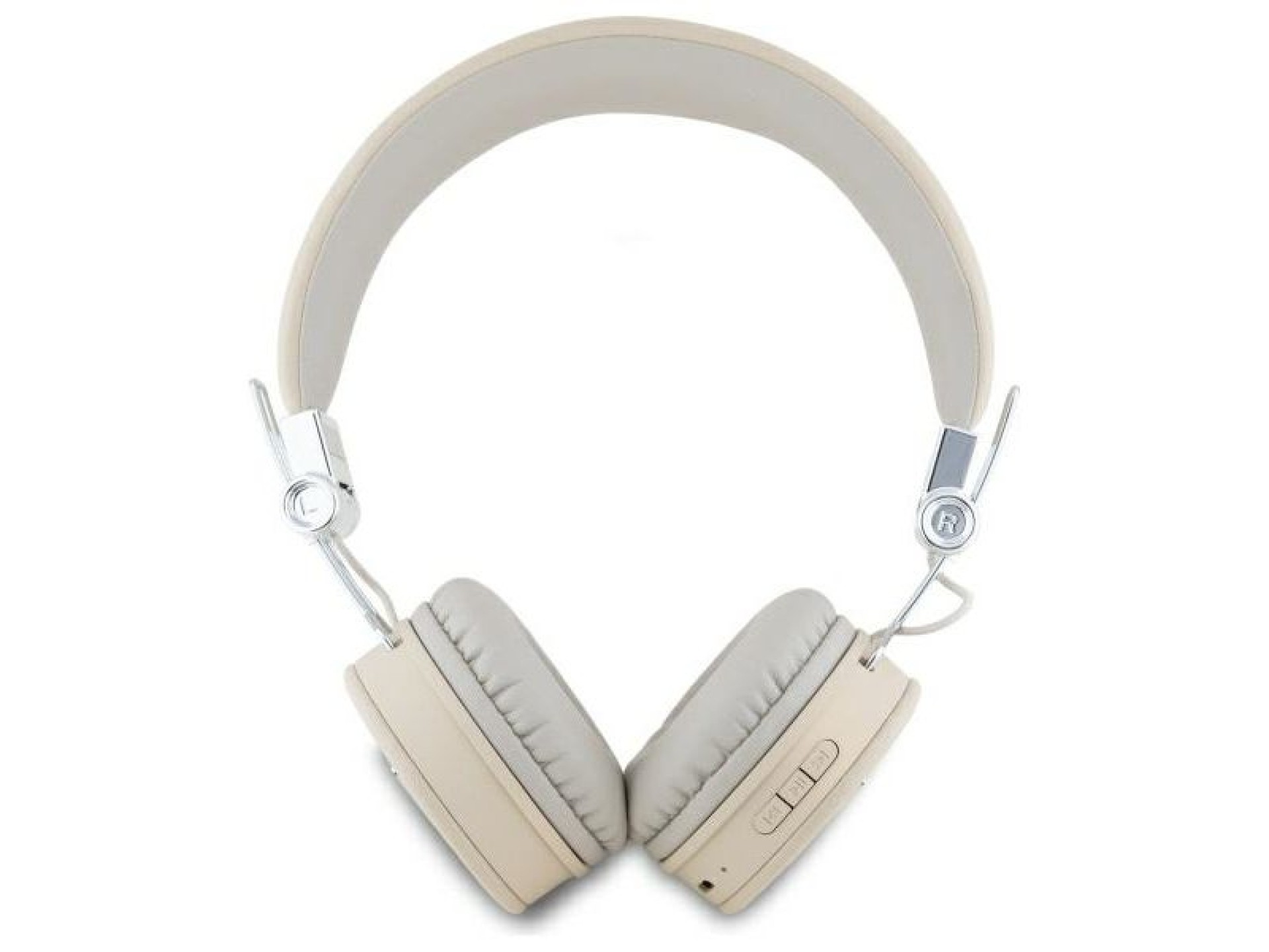 Guess Bluetooth on-ear headphones ENC GUBH70PGTSPSE beige/beige Grained Classic Round Shape