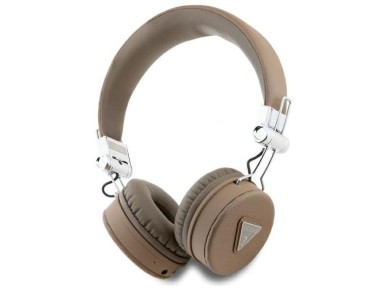 Auriculares Bluetooth Guess ENC GUBH70PGTSPSW, color marrón con acabado granulado, forma redonda clá Auriculares Bluetooth Guess ENC GUBH70PGTSPSW, color marrón con acabado granulado, forma redonda clá