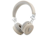 Auriculares supraaurales Bluetooth Guess ENC GUBH70PGTSPSE color beige/beige con textura cl�sica y f