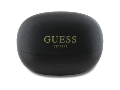 Fones de ouvido Bluetooth Guess GUTWST88MCTGK TWS + base de carregamento preto/preto com logotipo im