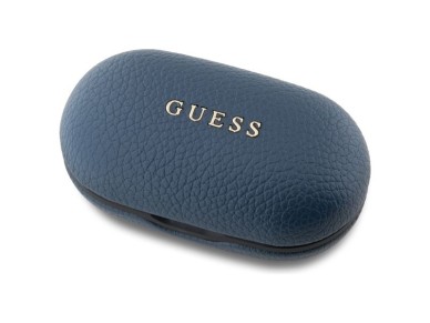Fones de ouvido Bluetooth Guess GUTWSPGTSPSB TWS + base de carregamento azul/azul com logotipo cl�ss