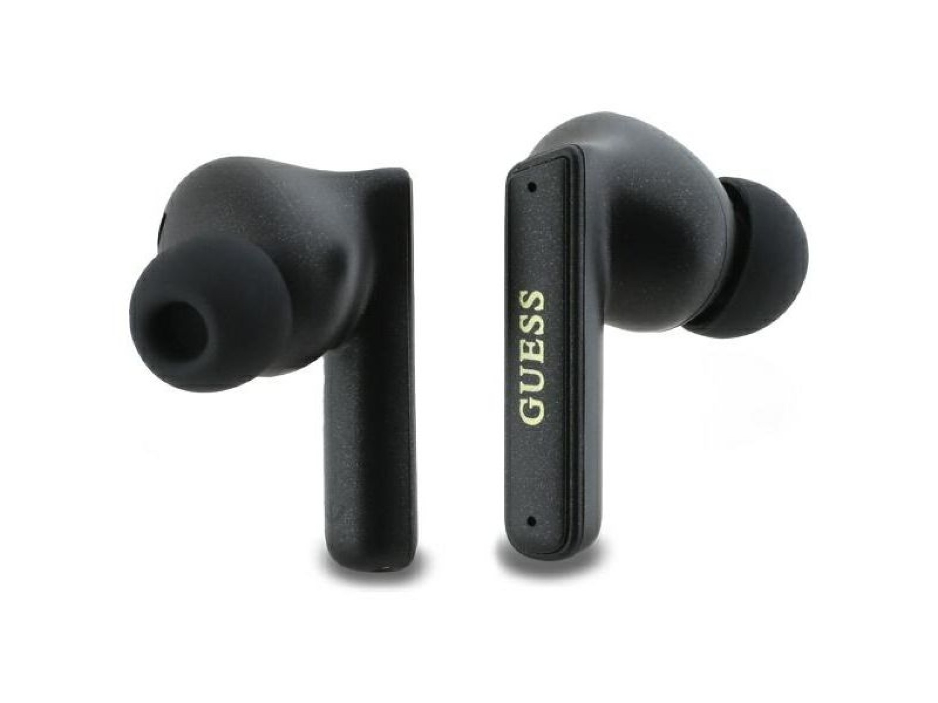 Fones de ouvido Bluetooth Guess GUTWST88MCTGK TWS + base de carregamento preto/preto com logotipo im