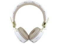 Fones de ouvido supra-auriculares Guess Bluetooth ENC GUBH70E4PTMH brancos com design triangular e 4 Fones de ouvido supra-auriculares Guess Bluetooth ENC GUBH70E4PTMH brancos com design triangular e 4