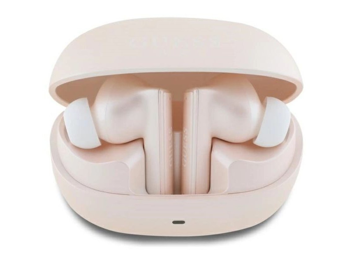 Guess Bluetooth Headphones GUTWST88MCTGP TWS + Docking Station Pink Capsule Printed Logo