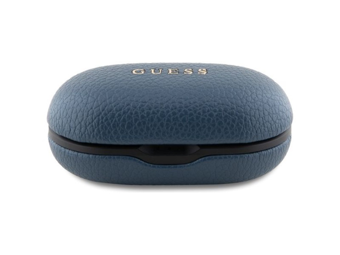 Fones de ouvido Bluetooth Guess GUTWSPGTSPSB TWS + base de carregamento azul/azul com logotipo cláss
