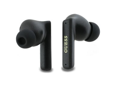 Fones de ouvido Bluetooth Guess GUTWST88MCTGK TWS + base de carregamento preto/preto com logotipo im