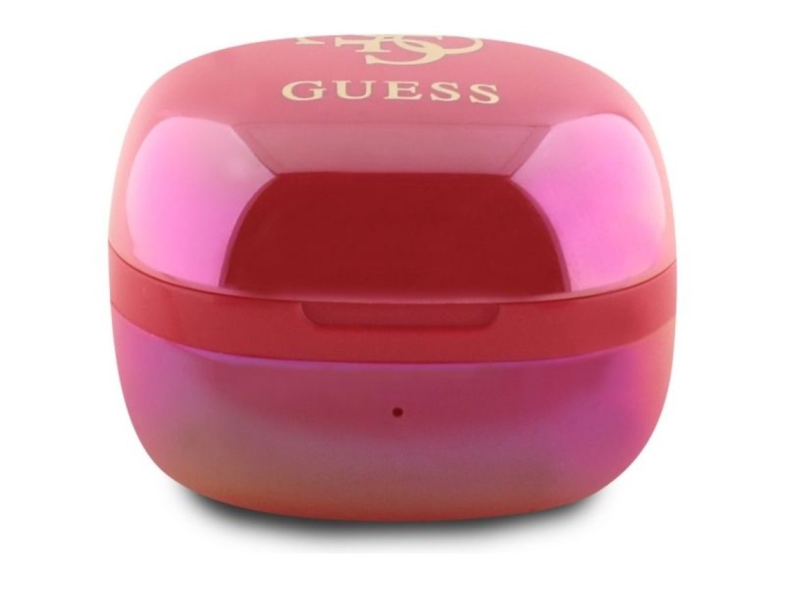 Fones de ouvido Bluetooth Guess GUTWSJ144ESF TWS + base de carregamento f�csia/f�csia iridescente 4G