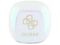 Guess Bluetooth headphones GUTWSJ144ESH TWS + docking station white/white Iridescent 4G Printed Logo