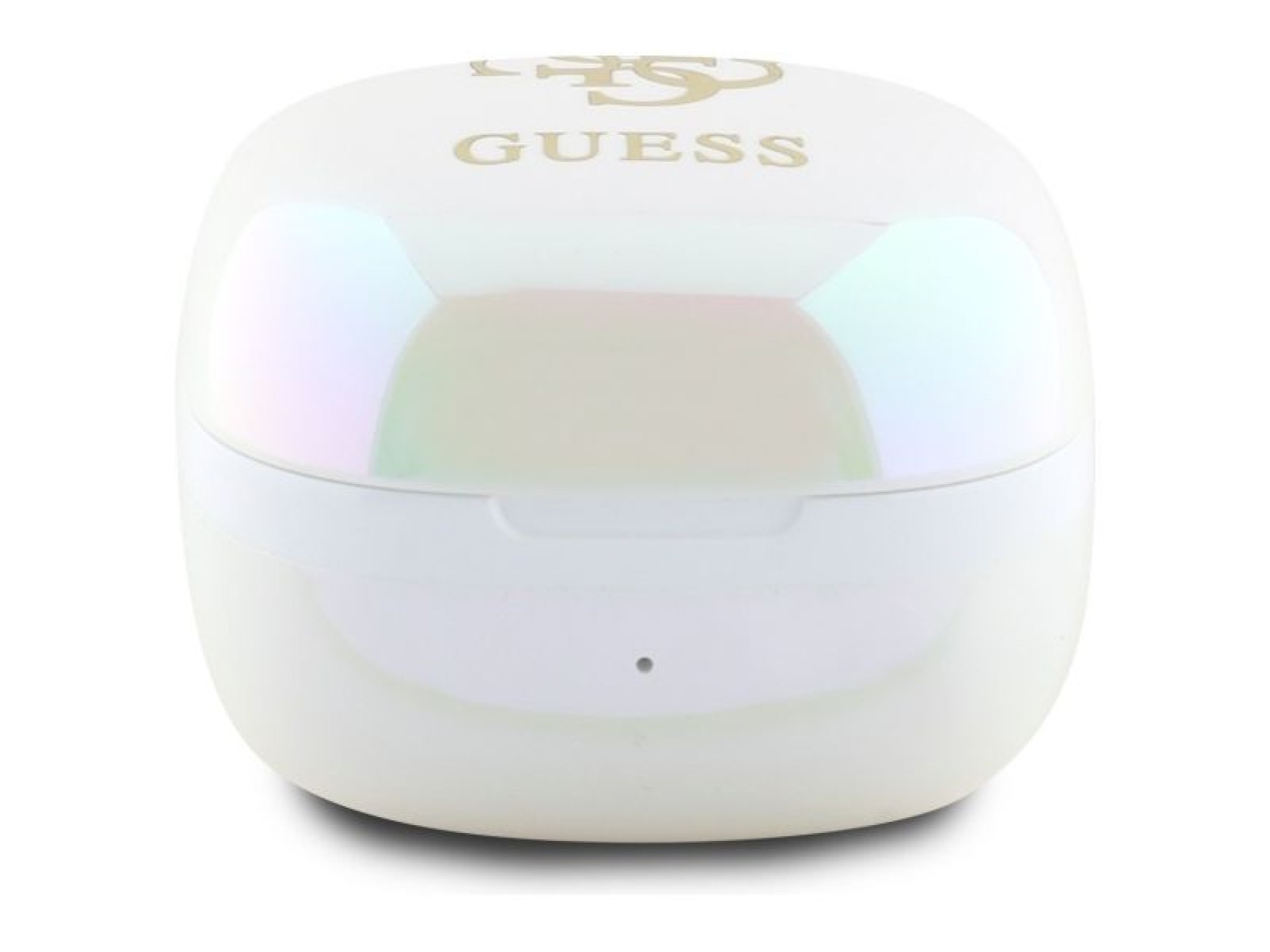 Guess Bluetooth headphones GUTWSJ144ESH TWS + docking station white/white Iridescent 4G Printed Logo
