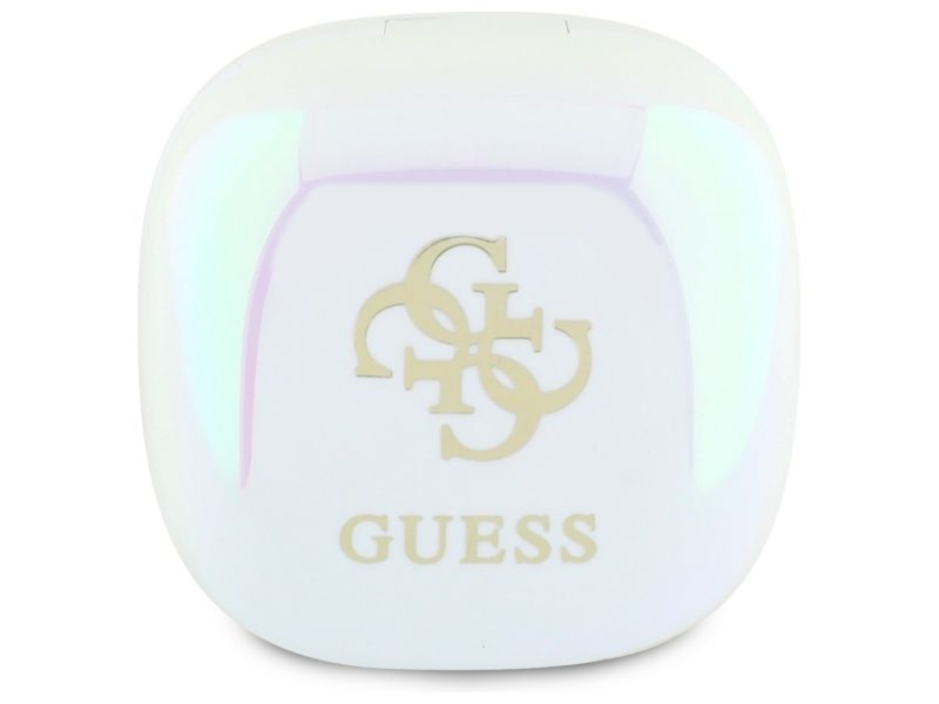 Guess Bluetooth headphones GUTWSJ144ESH TWS + docking station white/white Iridescent 4G Printed Logo