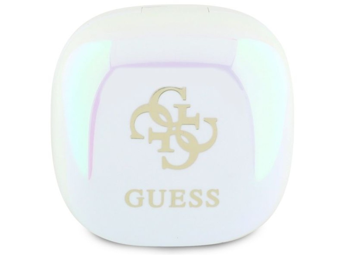 Guess Bluetooth headphones GUTWSJ144ESH TWS + docking station white/white Iridescent 4G Printed Logo
