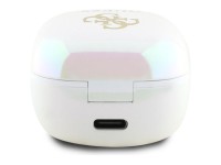 Guess Bluetooth headphones GUTWSJ144ESH TWS + docking station white/white Iridescent 4G Printed Logo