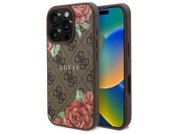 Guess GUHMP16LP4ROPEMCW iPhone 16 Pro 6.3" brown/brown hardcase 4G Flowers Print MagSafe Guess GUHMP16LP4ROPEMCW iPhone 16 Pro 6.3" brown/brown hardcase 4G Flowers Print MagSafe