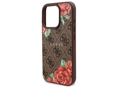Guess GUHMP16LP4ROPEMCW iPhone 16 Pro 6.3" brown/brown hardcase 4G Flowers Print MagSafe Guess GUHMP16LP4ROPEMCW iPhone 16 Pro 6.3" brown/brown hardcase 4G Flowers Print MagSafe