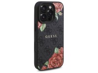 Guess GUHMP16LP4ROPEMCK iPhone 16 Pro 6.3" black/black hardcase 4G Flowers Print MagSafe Guess GUHMP16LP4ROPEMCK iPhone 16 Pro 6.3" black/black hardcase 4G Flowers Print MagSafe