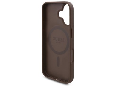 Guess GUHMP16SP4ROPEMCW iPhone 16 6.1" brown/brown hardcase 4G Flowers Print MagSafe Guess GUHMP16SP4ROPEMCW iPhone 16 6.1" brown/brown hardcase 4G Flowers Print MagSafe