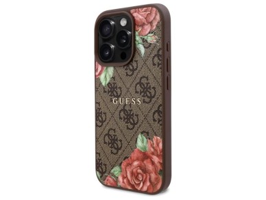 Guess GUHMP16XP4ROPEMCW iPhone 16 Pro Max 6.9" brown/brown hardcase 4G Flowers Print MagSafe Guess GUHMP16XP4ROPEMCW iPhone 16 Pro Max 6.9" brown/brown hardcase 4G Flowers Print MagSafe