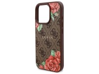 Guess GUHMP16LP4ROPEMCW iPhone 16 Pro 6.3" brown/brown hardcase 4G Flowers Print MagSafe Guess GUHMP16LP4ROPEMCW iPhone 16 Pro 6.3" brown/brown hardcase 4G Flowers Print MagSafe
