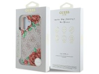 Capa rígida Guess GUHMP16SP4ROPEMCP para iPhone 16 de 6,1" rosa/rosa 4G com estampa floral e MagSafe Capa rígida Guess GUHMP16SP4ROPEMCP para iPhone 16 de 6,1" rosa/rosa 4G com estampa floral e MagSafe