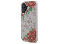 Capa rígida Guess GUHMP16SP4ROPEMCP para iPhone 16 de 6,1" rosa/rosa 4G com estampa floral e MagSafe Capa rígida Guess GUHMP16SP4ROPEMCP para iPhone 16 de 6,1" rosa/rosa 4G com estampa floral e MagSafe