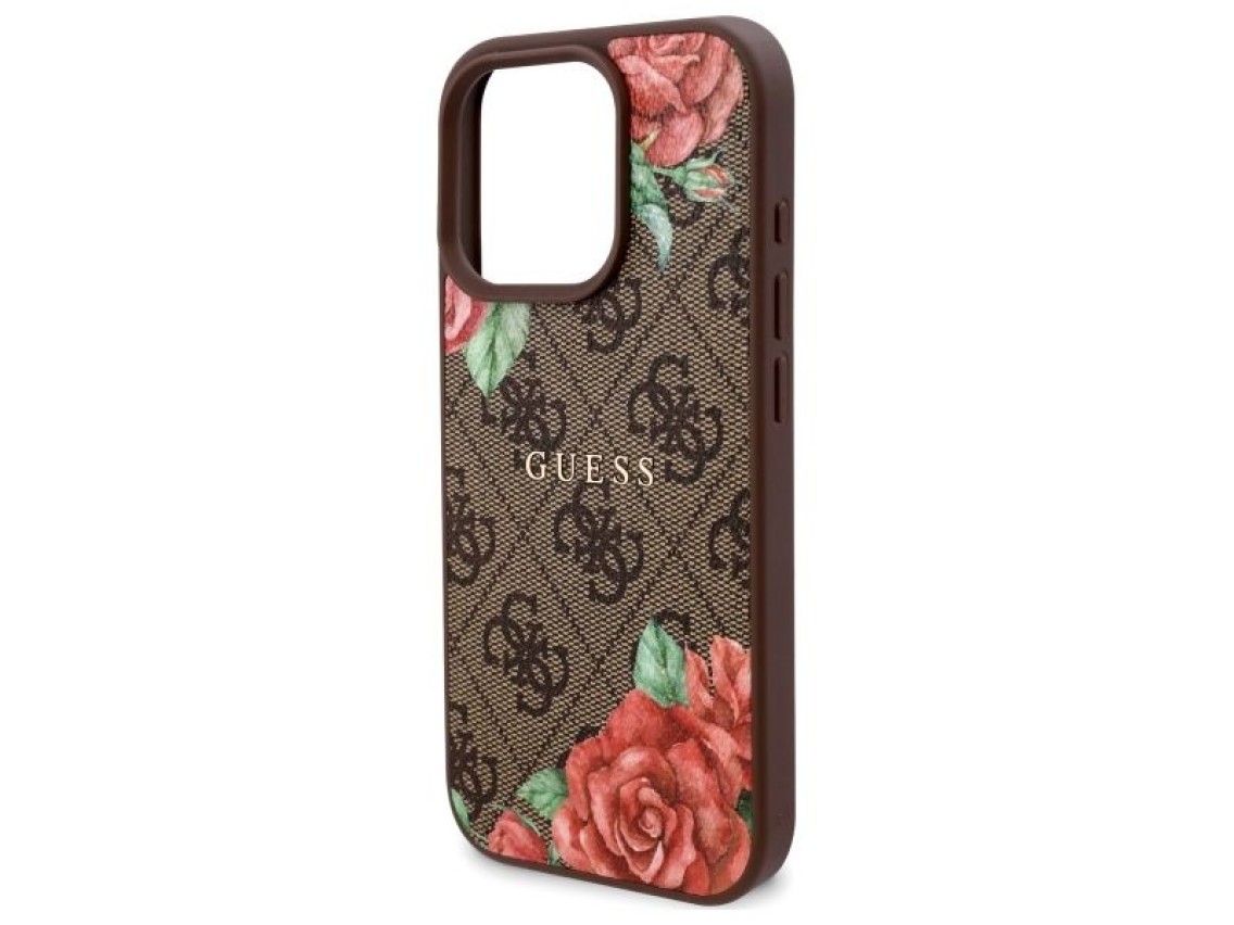 Funda rígida Guess GUHMP16XP4ROPEMCW para iPhone 16 Pro Max de 6,9" en color marrón/marrón, 4G, esta